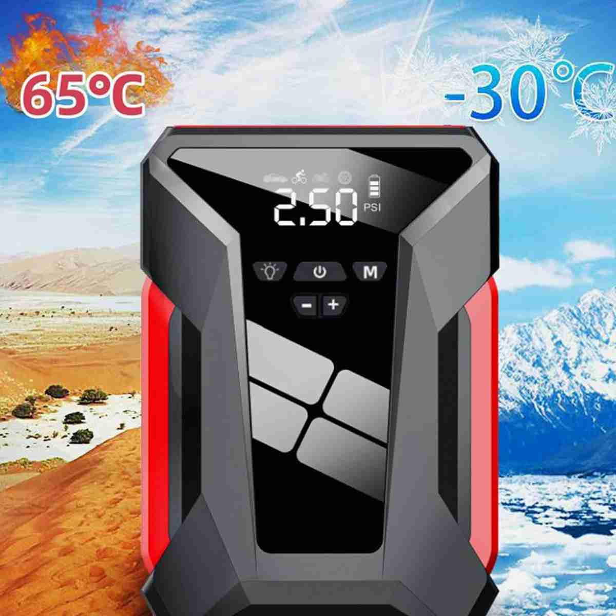 Arrancador de baterías para coche con compresor de inflado de ruedas - Linterna y PowerBank Almalux® 4 en 1 integrado de 17000mAH - Imagen 4